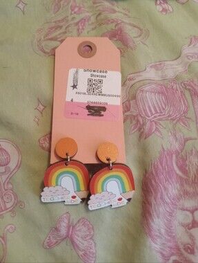 NWT Women's Rainbow Pencil Teacher Aide Dangle Earrings
